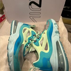 Nike Air Max Blue and Green Athletic Shoes
